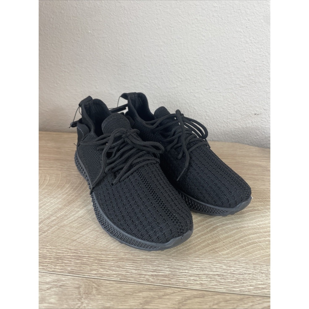 Taxi Sneaker‎ Womens US 6 Black Knit Round Toe Comfort Lace Up Sportswear Shoes